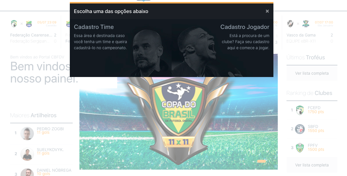 Veja algumas imagens da plataforma