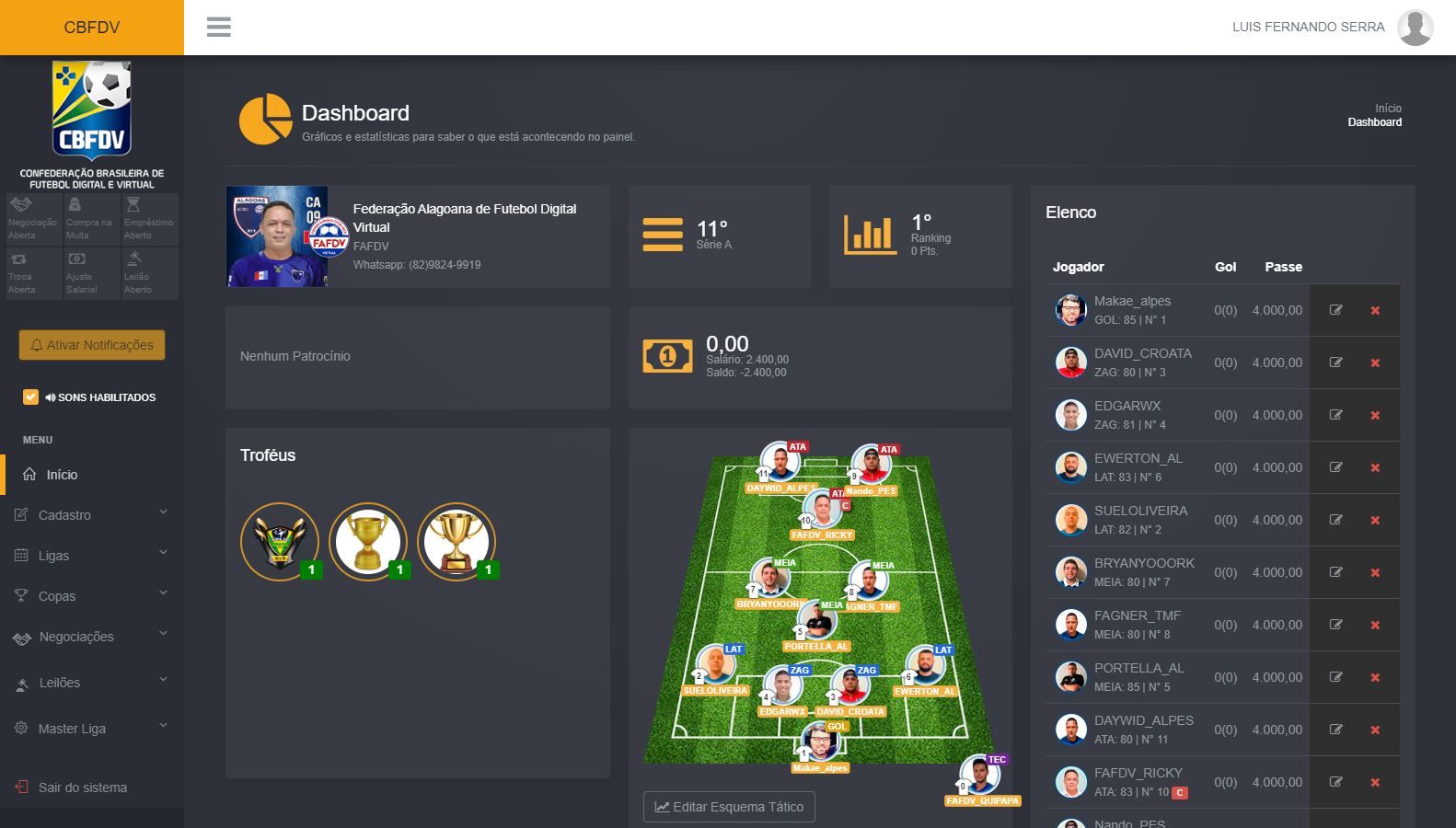 Veja algumas imagens da plataforma