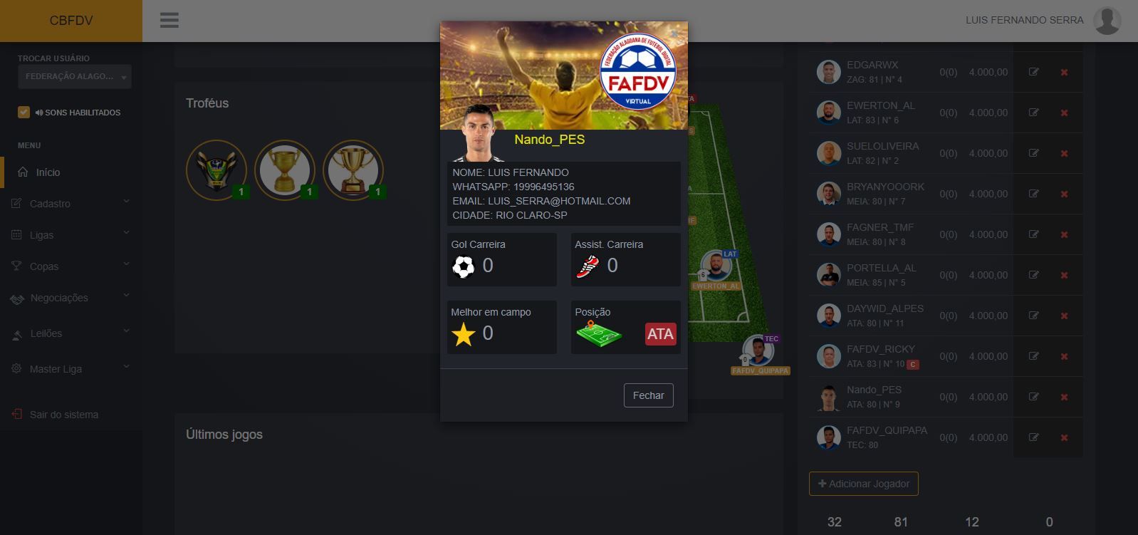 Veja algumas imagens da plataforma